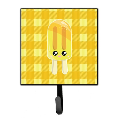 Carolines Treasures Ice Pop Popsicle Face Gingham Yellow Leash or Key Holder BB7069SH4